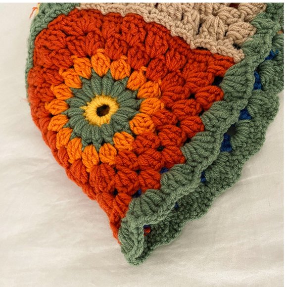 vintage multi color crochet bucket hat - Picture 2 of 5